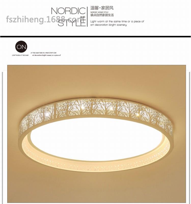 圆形超薄卧室客厅吸顶灯led无极调光灯具 白光 直径45cm_11
