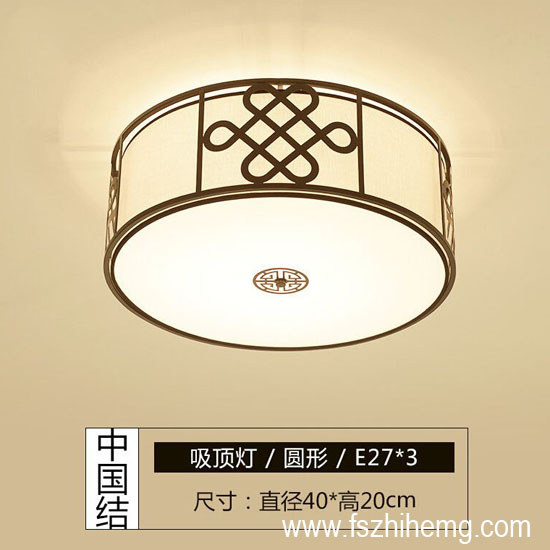 中国结布艺客厅吸顶灯简约仿古包厢茶室卧室灯具 dbh-25128